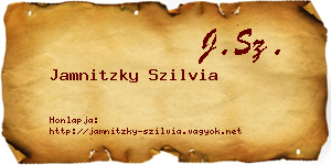 Jamnitzky Szilvia névjegykártya